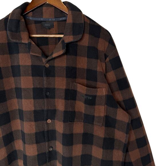 SKIMS Jasper Fleece Buffalo Plaid Sleep Shirt - Picture 2 of 4